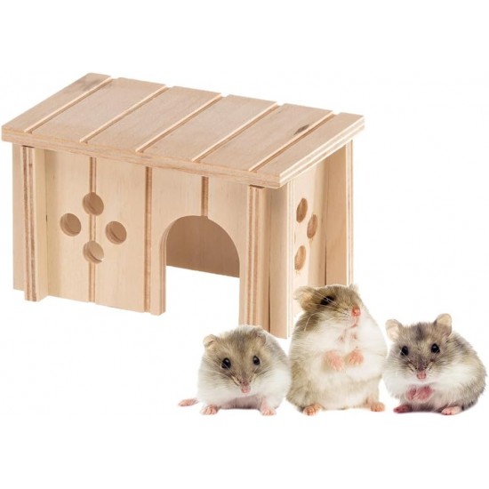 Ferplast Sin 4641 Wooden House For Rodents 12.5x7.5x7cm Ferplast Sin 4641 Wooden House For Rodents 12.5x7.5x7cm