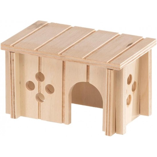 Ferplast Sin 4641 Wooden House For Rodents 12.5x7.5x7cm Ferplast Sin 4641 Wooden House For Rodents 12.5x7.5x7cm