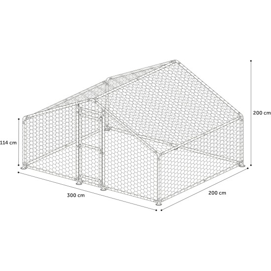 Flamingo Doerak Outdoor Enclosure - Silver, 200 x 300 x 200 cm, Sturdy, Safe & Easy to Assemble Flamingo Doerak Outdoor Enclosure - Silver, 200 x 300 x 200 cm, Sturdy, Safe & Easy to Assemble