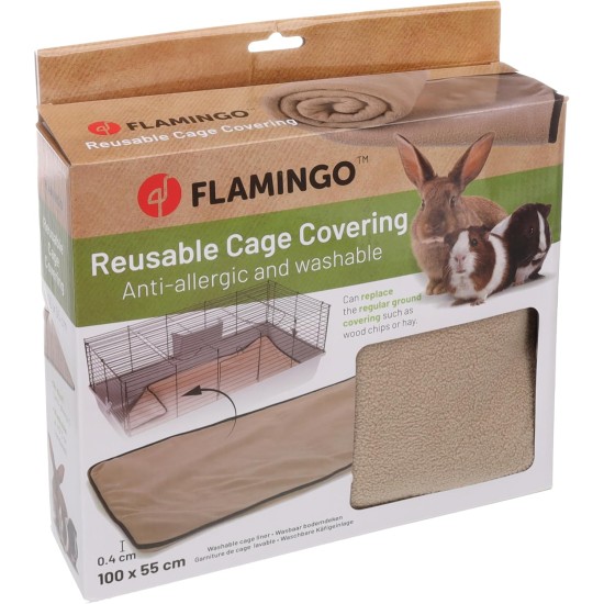 Flamingo Riley Rodent Blanket Taupe - 125 x 125 cm, Soft and Cuddly Blanket for Rabbits, Guinea Pigs, Chinchillas and Other Small Animals Flamingo Riley Rodent Blanket Taupe - 125 x 125 cm, Soft and Cuddly Blanket for Rabbits, Guinea Pigs, Chinchillas and Other Small Animals