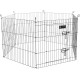 Flamingo Zippo Outdoor Enclosure for Small Animals Black 120 x 60 x 60 cm
