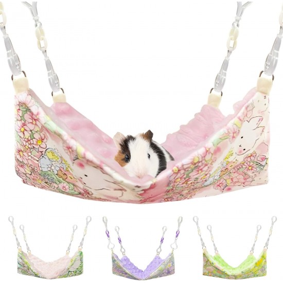 Fnaobai Rat Hammocks for Cage Small Animal Accessories Hanging Warm Hammock Bed Soft Plush Hamster Guinea Pig Chinchilla Ferret Hammock for Small Animals Play Fnaobai Rat Hammocks for Cage Small Animal Accessories Hanging Warm Hammock Bed Soft Plush Hamster Guinea Pig Chinchilla Ferret Hammock for Small Animals Play