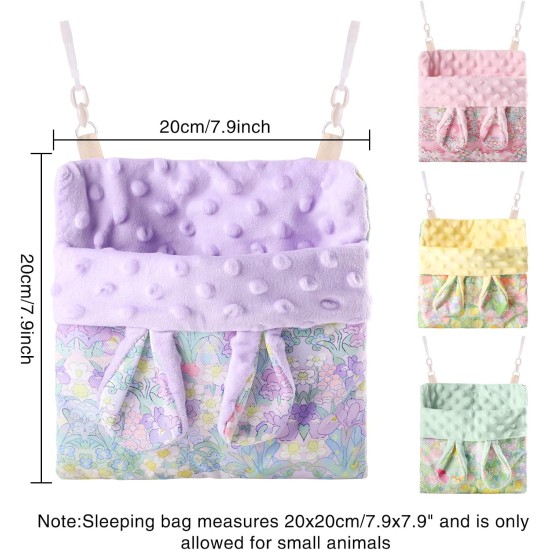 Fnaobai Sugar Gliders Sleeping Bag Hamster Velvet Hammocks Bed Carrier with Strap Squirrel Marmots Guinea Pig Warm Swing Carry Bag Cage Accessories for Small Animals (Pink) Fnaobai Sugar Gliders Sleeping Bag Hamster Velvet Hammocks Bed Carrier with Strap Squirrel Marmots Guinea Pig Warm Swing Carry Bag Cage Accessories for Small Animals (Pink)