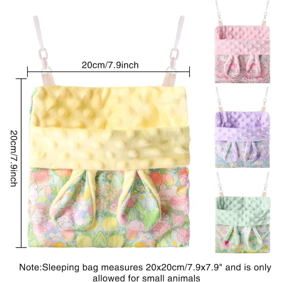 Fnaobai Sugar Gliders Sleeping Bag Hamster Velvet Hammocks Bed Carrier with Strap Squirrel Marmots Guinea Pig Warm Swing Carry Bag Cage Accessories for Small Animals (Pink) Fnaobai Sugar Gliders Sleeping Bag Hamster Velvet Hammocks Bed Carrier with Strap Squirrel Marmots Guinea Pig Warm Swing Carry Bag Cage Accessories for Small Animals (Pink)