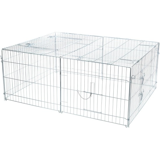 Galvanised Rabbit / Guines Pig Enclosure with Roof 144x116x58cm Galvanised Rabbit / Guines Pig Enclosure with Roof 144x116x58cm