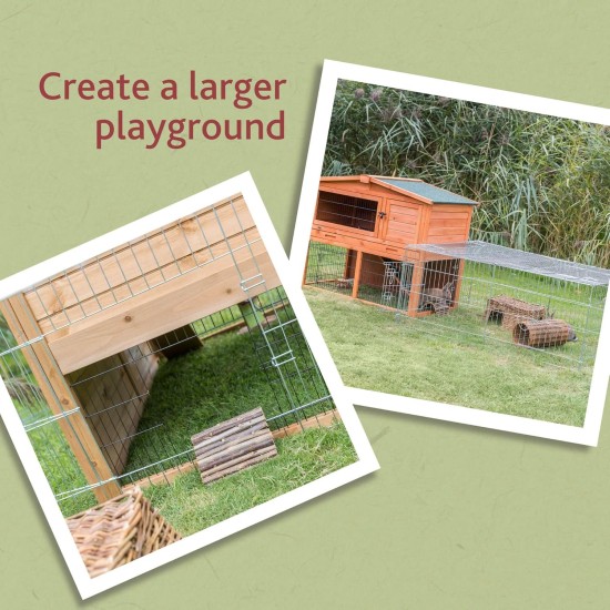 Galvanised Rabbit / Guines Pig Enclosure with Roof 144x116x58cm Galvanised Rabbit / Guines Pig Enclosure with Roof 144x116x58cm