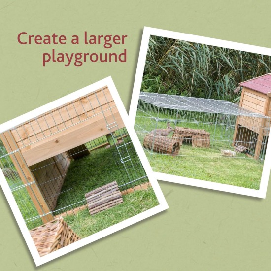 Galvanised Rabbit / Guines Pig Enclosure with Roof 144x116x58cm Galvanised Rabbit / Guines Pig Enclosure with Roof 144x116x58cm
