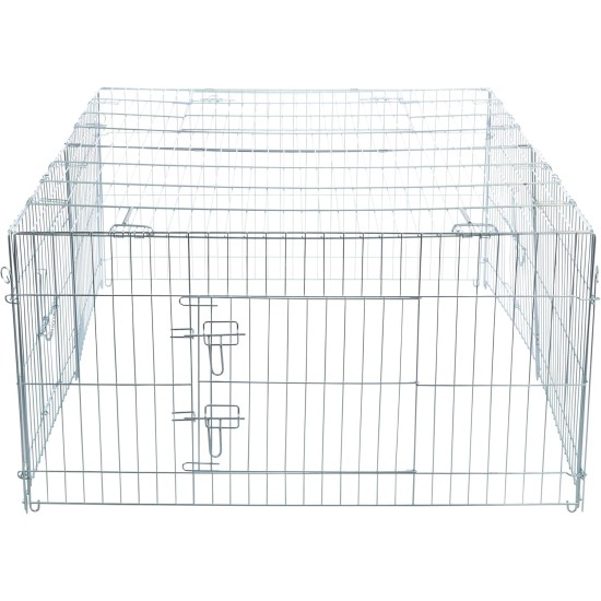 Galvanised Rabbit / Guines Pig Enclosure with Roof 144x116x58cm Galvanised Rabbit / Guines Pig Enclosure with Roof 144x116x58cm