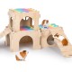 Guinea Pig Hideout Guinea Pig House with Stairs and Mats Extra Large Guinea Pig Castle Removable Hiding Place for Small Animals Wooden Guinea Pig Habitats with Multiple Doors and Guinea Pig Hideout Guinea Pig House with Stairs and Mats Extra Large Guinea Pig Castle Removable Hiding Place for Small Animals Wooden Guinea Pig Habitats with Multiple Doors and