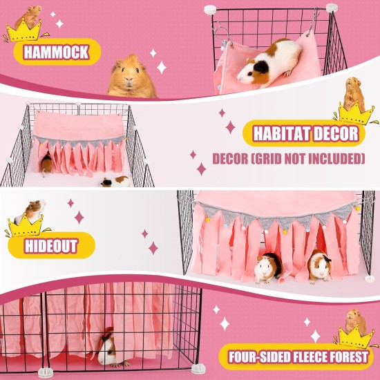 Guinea Pig Hideout, Square Top Hideout for Guinea Pigs, 4-Sided Small Animal Hiding Hide for Guinea Pigs, Rabbits, Chinchilla, Ferrets, Without Metal Fences. (Pink) Guinea Pig Hideout, Square Top Hideout for Guinea Pigs, 4-Sided Small Animal Hiding Hide for Guinea Pigs, Rabbits, Chinchilla, Ferrets, Without Metal Fences. (Pink)