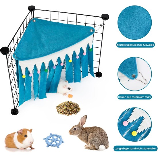 Guinea Pig Hideout, Square Top Hideout for Guinea Pigs, 4-Sided Small Animal Hiding Hide for Guinea Pigs, Rabbits, Chinchilla, Ferrets, Without Metal Fences. (Pink) Guinea Pig Hideout, Square Top Hideout for Guinea Pigs, 4-Sided Small Animal Hiding Hide for Guinea Pigs, Rabbits, Chinchilla, Ferrets, Without Metal Fences. (Pink)