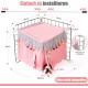 Guinea Pig Hideout, Square Top Hideout for Guinea Pigs, 4-Sided Small Animal Hiding Hide for Guinea Pigs, Rabbits, Chinchilla, Ferrets, Without Metal Fences. (Pink) Guinea Pig Hideout, Square Top Hideout for Guinea Pigs, 4-Sided Small Animal Hiding Hide for Guinea Pigs, Rabbits, Chinchilla, Ferrets, Without Metal Fences. (Pink)