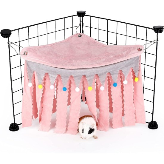 Guinea Pig Hideout, Square Top Hideout for Guinea Pigs, 4-Sided Small Animal Hiding Hide for Guinea Pigs, Rabbits, Chinchilla, Ferrets, Without Metal Fences. (Pink) Guinea Pig Hideout, Square Top Hideout for Guinea Pigs, 4-Sided Small Animal Hiding Hide for Guinea Pigs, Rabbits, Chinchilla, Ferrets, Without Metal Fences. (Pink)