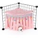 Guinea Pig Hideout, Square Top Hideout for Guinea Pigs, 4-Sided Small Animal Hiding Hide for Guinea Pigs, Rabbits, Chinchilla, Ferrets, Without Metal Fences. (Pink) Guinea Pig Hideout, Square Top Hideout for Guinea Pigs, 4-Sided Small Animal Hiding Hide for Guinea Pigs, Rabbits, Chinchilla, Ferrets, Without Metal Fences. (Pink)