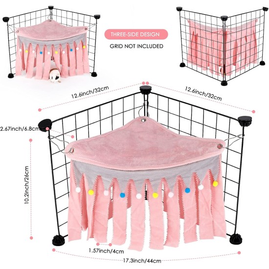 Guinea Pig Hideout, Square Top Hideout for Guinea Pigs, 4-Sided Small Animal Hiding Hide for Guinea Pigs, Rabbits, Chinchilla, Ferrets, Without Metal Fences. (Pink) Guinea Pig Hideout, Square Top Hideout for Guinea Pigs, 4-Sided Small Animal Hiding Hide for Guinea Pigs, Rabbits, Chinchilla, Ferrets, Without Metal Fences. (Pink)