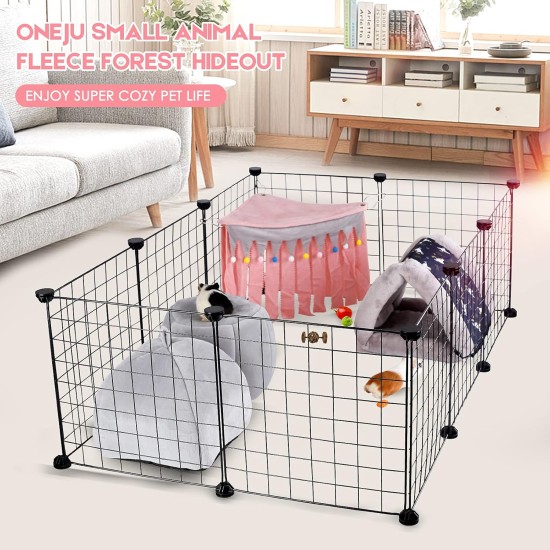 Guinea Pig Hideout, Square Top Hideout for Guinea Pigs, 4-Sided Small Animal Hiding Hide for Guinea Pigs, Rabbits, Chinchilla, Ferrets, Without Metal Fences. (Pink) Guinea Pig Hideout, Square Top Hideout for Guinea Pigs, 4-Sided Small Animal Hiding Hide for Guinea Pigs, Rabbits, Chinchilla, Ferrets, Without Metal Fences. (Pink)