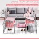 Guinea Pig Hideout, Square Top Hideout for Guinea Pigs, 4-Sided Small Animal Hiding Hide for Guinea Pigs, Rabbits, Chinchilla, Ferrets, Without Metal Fences. (Pink) Guinea Pig Hideout, Square Top Hideout for Guinea Pigs, 4-Sided Small Animal Hiding Hide for Guinea Pigs, Rabbits, Chinchilla, Ferrets, Without Metal Fences. (Pink)