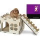 HIIMALEX Extra Large Sturdy Rabbit Castle Hideout Indoor Rabbit Playhouse with Stairs, Round Edges, Removable Habitats for Rabbits, Hedgehogs, Guinea Pigs, Chinchilla HIIMALEX Extra Large Sturdy Rabbit Castle Hideout Indoor Rabbit Playhouse with Stairs, Round Edges, Removable Habitats for Rabbits, Hedgehogs, Guinea Pigs, Chinchilla