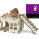 HIIMALEX Extra Large Sturdy Rabbit Castle Hideout Indoor Rabbit Playhouse with Stairs, Round Edges, Removable Habitats for Rabbits, Hedgehogs, Guinea Pigs, Chinchilla HIIMALEX Extra Large Sturdy Rabbit Castle Hideout Indoor Rabbit Playhouse with Stairs, Round Edges, Removable Habitats for Rabbits, Hedgehogs, Guinea Pigs, Chinchilla