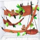 Hamster Hammock Rat Bird Parrot Hanging Warm Bed House Cage Nest Accessories Forest Pattern Cage Toy Hanging Tunnel Swing for Playing and Sleeping Hamster Hammock Rat Bird Parrot Hanging Warm Bed House Cage Nest Accessories Forest Pattern Cage Toy Hanging Tunnel Swing for Playing and Sleeping