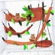 Hamster Hammock Rat Bird Parrot Hanging Warm Bed House Cage Nest Accessories Forest Pattern Cage Toy Hanging Tunnel Swing for Playing and Sleeping Hamster Hammock Rat Bird Parrot Hanging Warm Bed House Cage Nest Accessories Forest Pattern Cage Toy Hanging Tunnel Swing for Playing and Sleeping