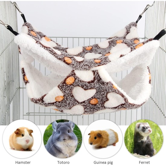 Hamster Hammock with 4 Hooks - Double Layer Pet Cage Hammock Sleeping Bag for Squirrel Hamster Hamster Hammock with 4 Hooks - Double Layer Pet Cage Hammock Sleeping Bag for Squirrel Hamster