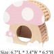 Hamster Mini House, Mushroom-Shaped Wooden Hideout Home for Dwarf Hamsters, Rats, Gerbils, Syrian, Mice, Small Animals Hiding Habitat Hat, Wooden Hamster Hide Toy, Indoor Cave Cage Accessories Hamster Mini House, Mushroom-Shaped Wooden Hideout Home for Dwarf Hamsters, Rats, Gerbils, Syrian, Mice, Small Animals Hiding Habitat Hat, Wooden Hamster Hide Toy, Indoor Cave Cage Accessories