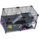 Hamsterheim, Mäusekäfig MULTIPLA HAMSTER CRYSTAL, aus Metallgitter und recyceltem Kunststoff, mit Zubehör, Modularer Hamsterheim, Mäusekäfig MULTIPLA HAMSTER CRYSTAL, aus Metallgitter und recyceltem Kunststoff, mit Zubehör, Modularer