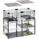 Hamsterheim, Mäusekäfig MULTIPLA HAMSTER CRYSTAL, aus Metallgitter und recyceltem Kunststoff, mit Zubehör, Modularer Hamsterheim, Mäusekäfig MULTIPLA HAMSTER CRYSTAL, aus Metallgitter und recyceltem Kunststoff, mit Zubehör, Modularer