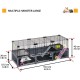 Hamsterheim, Mäusekäfig MULTIPLA HAMSTER LARGE, aus Metallgitter und recyceltem Kunststoff, mit Zubehör, Modularer Hamsterheim, Mäusekäfig MULTIPLA HAMSTER LARGE, aus Metallgitter und recyceltem Kunststoff, mit Zubehör, Modularer
