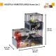Hamsterheim, Mäusekäfig MULTIPLA HAMSTER LARGE, aus Metallgitter und recyceltem Kunststoff, mit Zubehör, Modularer Hamsterheim, Mäusekäfig MULTIPLA HAMSTER LARGE, aus Metallgitter und recyceltem Kunststoff, mit Zubehör, Modularer