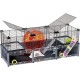 Hamsterheim, Mäusekäfig MULTIPLA HAMSTER LARGE, aus Metallgitter und recyceltem Kunststoff, mit Zubehör, Modularer Hamsterheim, Mäusekäfig MULTIPLA HAMSTER LARGE, aus Metallgitter und recyceltem Kunststoff, mit Zubehör, Modularer