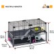 Hamsterheim, Mäusekäfig MULTIPLA HAMSTER, aus Metallgitter und recyceltem Kunststoff, mit Zubehör, Modularer Hamsterheim, Mäusekäfig MULTIPLA HAMSTER, aus Metallgitter und recyceltem Kunststoff, mit Zubehör, Modularer
