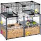 Hamsterheim, Mäusekäfig MULTIPLA HAMSTER, aus Metallgitter und recyceltem Kunststoff, mit Zubehör, Modularer Hamsterheim, Mäusekäfig MULTIPLA HAMSTER, aus Metallgitter und recyceltem Kunststoff, mit Zubehör, Modularer
