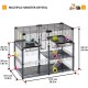 Hamsterheim, Mäusekäfig MULTIPLA HAMSTER, aus Metallgitter und recyceltem Kunststoff, mit Zubehör, Modularer Hamsterheim, Mäusekäfig MULTIPLA HAMSTER, aus Metallgitter und recyceltem Kunststoff, mit Zubehör, Modularer