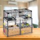 Hamsterheim, Mäusekäfig MULTIPLA HAMSTER, aus Metallgitter und recyceltem Kunststoff, mit Zubehör, Modularer Hamsterheim, Mäusekäfig MULTIPLA HAMSTER, aus Metallgitter und recyceltem Kunststoff, mit Zubehör, Modularer