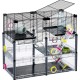 Hamsterheim, Mäusekäfig MULTIPLA HAMSTER, aus Metallgitter und recyceltem Kunststoff, mit Zubehör, Modularer Hamsterheim, Mäusekäfig MULTIPLA HAMSTER, aus Metallgitter und recyceltem Kunststoff, mit Zubehör, Modularer
