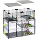Hamsterheim, Mäusekäfig MULTIPLA HAMSTER, aus Metallgitter und recyceltem Kunststoff, mit Zubehör, Modularer Hamsterheim, Mäusekäfig MULTIPLA HAMSTER, aus Metallgitter und recyceltem Kunststoff, mit Zubehör, Modularer