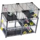 Hamsterheim, Mäusekäfig MULTIPLA HAMSTER, aus Metallgitter und recyceltem Kunststoff, mit Zubehör, Modularer Hamsterheim, Mäusekäfig MULTIPLA HAMSTER, aus Metallgitter und recyceltem Kunststoff, mit Zubehör, Modularer