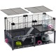 Hamsterheim, Mäusekäfig MULTIPLA HAMSTER, aus Metallgitter und recyceltem Kunststoff, mit Zubehör, Modularer Hamsterheim, Mäusekäfig MULTIPLA HAMSTER, aus Metallgitter und recyceltem Kunststoff, mit Zubehör, Modularer