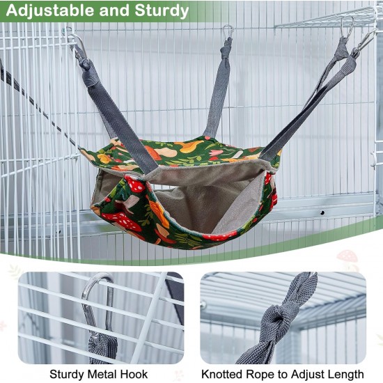 Hedgeink Frettchen Hängematten 4er Set – Waschbare Kuschelhöhle & Hängematte für Ratten, Meerschweinchen, Chinchilla – Kleintier Zubehör für Käfig, Nest, Tunnel & Schlafplatz Hedgeink Frettchen Hängematten 4er Set – Waschbare Kuschelhöhle & Hängematte für Ratten, Meerschweinchen, Chinchilla – Kleintier Zubehör für Käfig, Nest, Tunnel & Schlafplatz