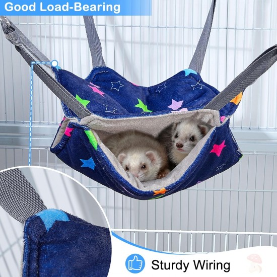 Hedgeink Frettchen Hängematten 4er Set – Waschbare Kuschelhöhle & Hängematte für Ratten, Meerschweinchen, Chinchilla – Kleintier Zubehör für Käfig, Nest, Tunnel & Schlafplatz Hedgeink Frettchen Hängematten 4er Set – Waschbare Kuschelhöhle & Hängematte für Ratten, Meerschweinchen, Chinchilla – Kleintier Zubehör für Käfig, Nest, Tunnel & Schlafplatz