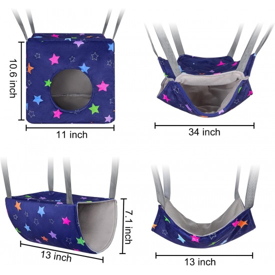 Hedgeink Frettchen Hängematten 4er Set – Waschbare Kuschelhöhle & Hängematte für Ratten, Meerschweinchen, Chinchilla – Kleintier Zubehör für Käfig, Nest, Tunnel & Schlafplatz Hedgeink Frettchen Hängematten 4er Set – Waschbare Kuschelhöhle & Hängematte für Ratten, Meerschweinchen, Chinchilla – Kleintier Zubehör für Käfig, Nest, Tunnel & Schlafplatz