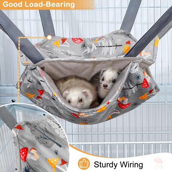 Hedgeink Frettchen Hängematten 4er Set – Waschbare Kuschelhöhle & Hängematte für Ratten, Meerschweinchen, Chinchilla – Kleintier Zubehör für Käfig, Nest, Tunnel & Schlafplatz Hedgeink Frettchen Hängematten 4er Set – Waschbare Kuschelhöhle & Hängematte für Ratten, Meerschweinchen, Chinchilla – Kleintier Zubehör für Käfig, Nest, Tunnel & Schlafplatz