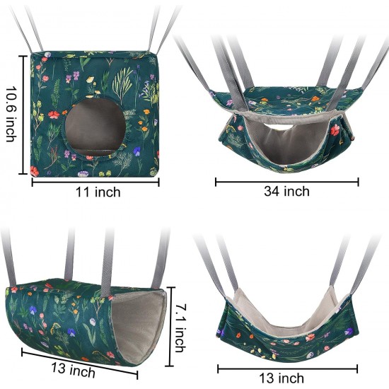 Hedgeink Frettchen Hängematten 4er Set – Waschbare Kuschelhöhle & Hängematte für Ratten, Meerschweinchen, Chinchilla – Kleintier Zubehör für Käfig, Nest, Tunnel & Schlafplatz Hedgeink Frettchen Hängematten 4er Set – Waschbare Kuschelhöhle & Hängematte für Ratten, Meerschweinchen, Chinchilla – Kleintier Zubehör für Käfig, Nest, Tunnel & Schlafplatz
