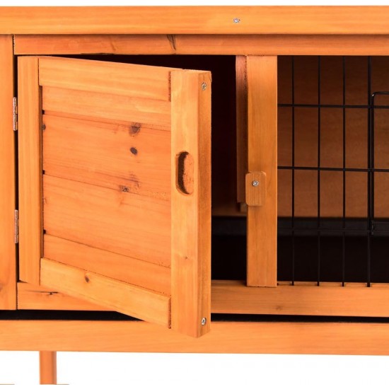 Home Discount Wooden Pet Rabbit Hutch Single, Bunny Guinea Pig Cage Animal House Shelter Home Discount Wooden Pet Rabbit Hutch Single, Bunny Guinea Pig Cage Animal House Shelter
