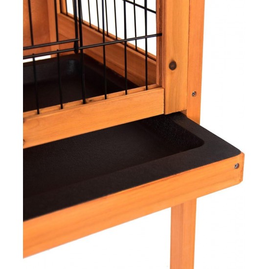 Home Discount Wooden Pet Rabbit Hutch Single, Bunny Guinea Pig Cage Animal House Shelter Home Discount Wooden Pet Rabbit Hutch Single, Bunny Guinea Pig Cage Animal House Shelter