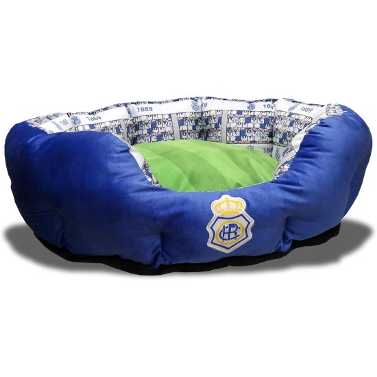 Huelva CF Bett für Haustiere, Hunde, Katzen, Kaninchen, Größe S/M, Verschiedene Größen erhältlich, Stadionform, freistehendes Kissen, offizielles Produkt (CyP Brands) Huelva CF Bett für Haustiere, Hunde, Katzen, Kaninchen, Größe S/M, Verschiedene Größen erhältlich, Stadionform, freistehendes Kissen, offizielles Produkt (CyP Brands)