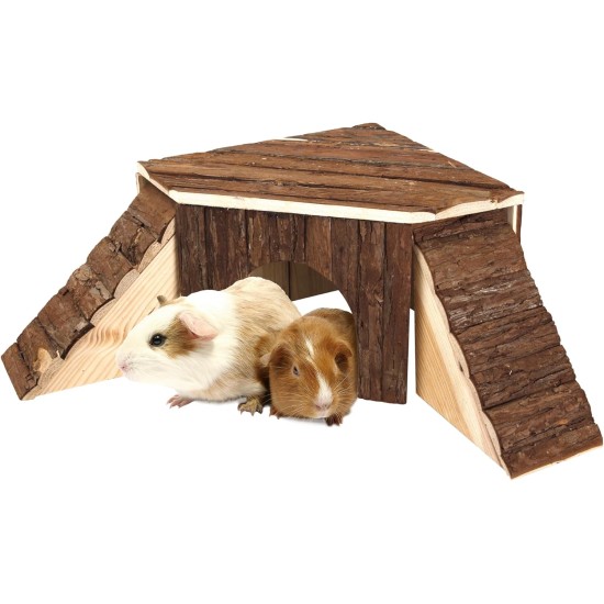 Karlie Wonderland Nature Wood House with 2 Ladders for Rabbit, Large