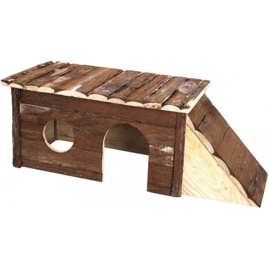 Karlie Wonderland Nature Wood House with Ladder for Rabbit, Large Karlie Wonderland Nature Wood House with Ladder for Rabbit, Large